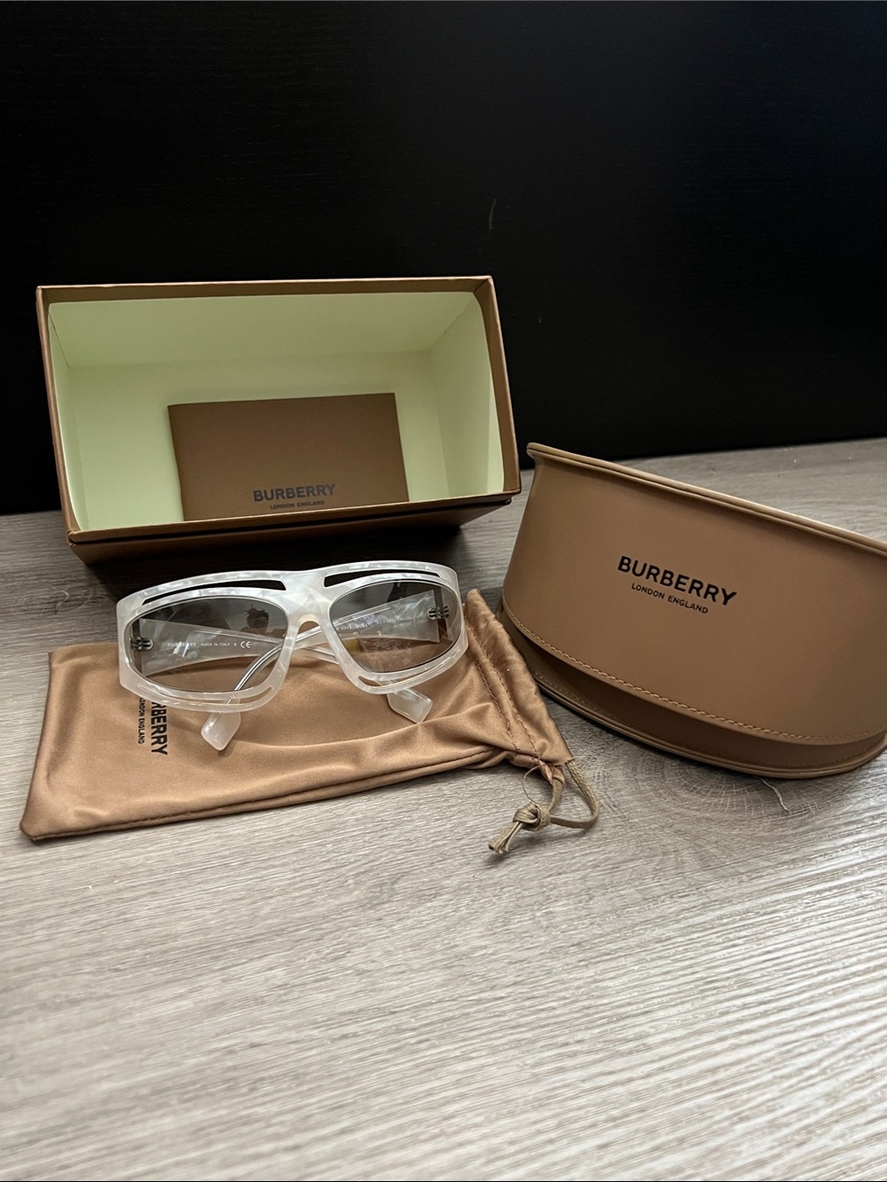 Burberry BE4342 Eliot Sunglasses with Brown Case